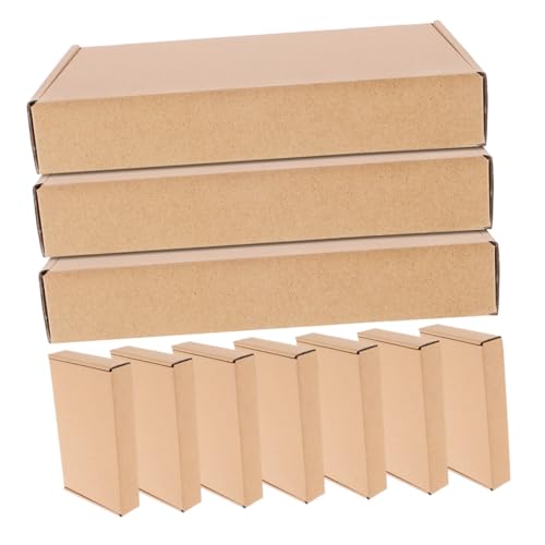 Parliky 20 piezas Cajas Pequeñas de Cartón Corrugado con Tapa Resistentes de Diseño Abatible para Embalaje Seguro y Almacenaje para Envíos y Negocios