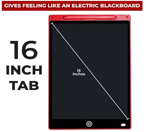 Image of LCD Writing Tablet, Digital Drawing Pad with Colorful Display, Electronic Notepad for Notes and Sketches (Multicolour, Pack of 1) (16 inch inch)