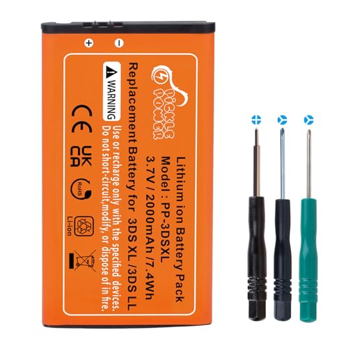 Image of Pickle Power 3DS XL Battery, 2000mAh SPR-003 Battery Replacement for Nintendo 3DSXL /New 3DSXL / 3DS LL /New 3DS LL Game Console, with Repair Tool Kit