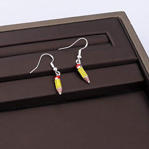 Tiny Pencil Earrings Teacher Earrings Back to School Gift Funky Pencil Drop Earrings4
