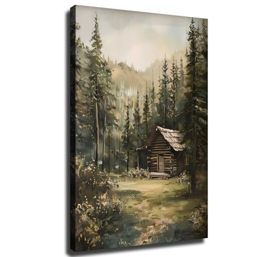Rustic Log Cabin Wall Art