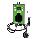 Bio Green Thermo 2 Digital Thermostat Controller with Sensor – Heating & Cooling Plug-In Thermostat for Greenhouse, Grow Tent & Indoor Garden – 3000W Capacity, Auto On/Off, Energy Saving – TER2