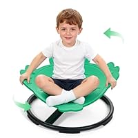 Warmiehomy Sensory Spinning Chair for Autism 360° Swing Chairs, Autism Sensory Wobble Chair for Sit and Spin Training, Carp Swivel Chair Balance Sensory Toys for Kids 55 * 55 * 26cm Green