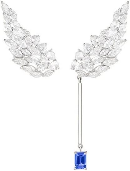VELPEN Earrings Stud Earrings For Women Copper Diamond Sterling Silver Inlaid With Gems Wings Marquise Cut Gifts Fashion Daily Prom (Size : Earrings a pair of prices)