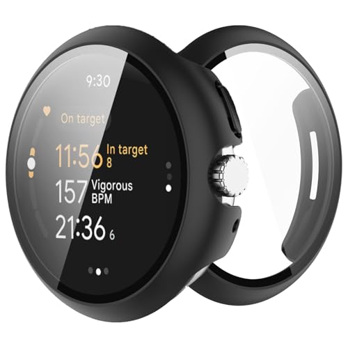 Yaodle Google Pixel Watch 3 p 45mm یP[X PCf Jo[ KXtB̌^ Sʕی d\ ho {Ɏq LYh~ y(45mm,ubN)