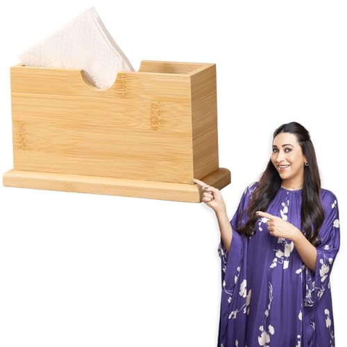 Image of HOKIPO Bamboo Tissue Paper Holder (AR-5054)