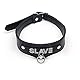 Lederhalsband Choker Damen Schwarz - SMspade Lederhalsband o-ring Echtleder Lederhalsband Frauen Personalisiert Sex für Frauen Herren Männer Herren, SLAVE