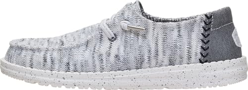Image of HEYDUDE Women's Wendy Knit Shimmer Slip On Loafers | Lightweight Knit Shoes | Easy On Travel Ready