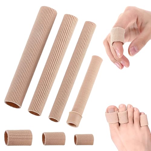 3 PCS Zehenschutz Silikon,Zehenschutz Großer Zeh,Schneidbar Silikon Zehenschutz Toe Cushion Tube Schlauchbandage,Zehenschutz Schaumstoff,Zehenpolster für Callus Kissen,Corns Remover(3 Größen)