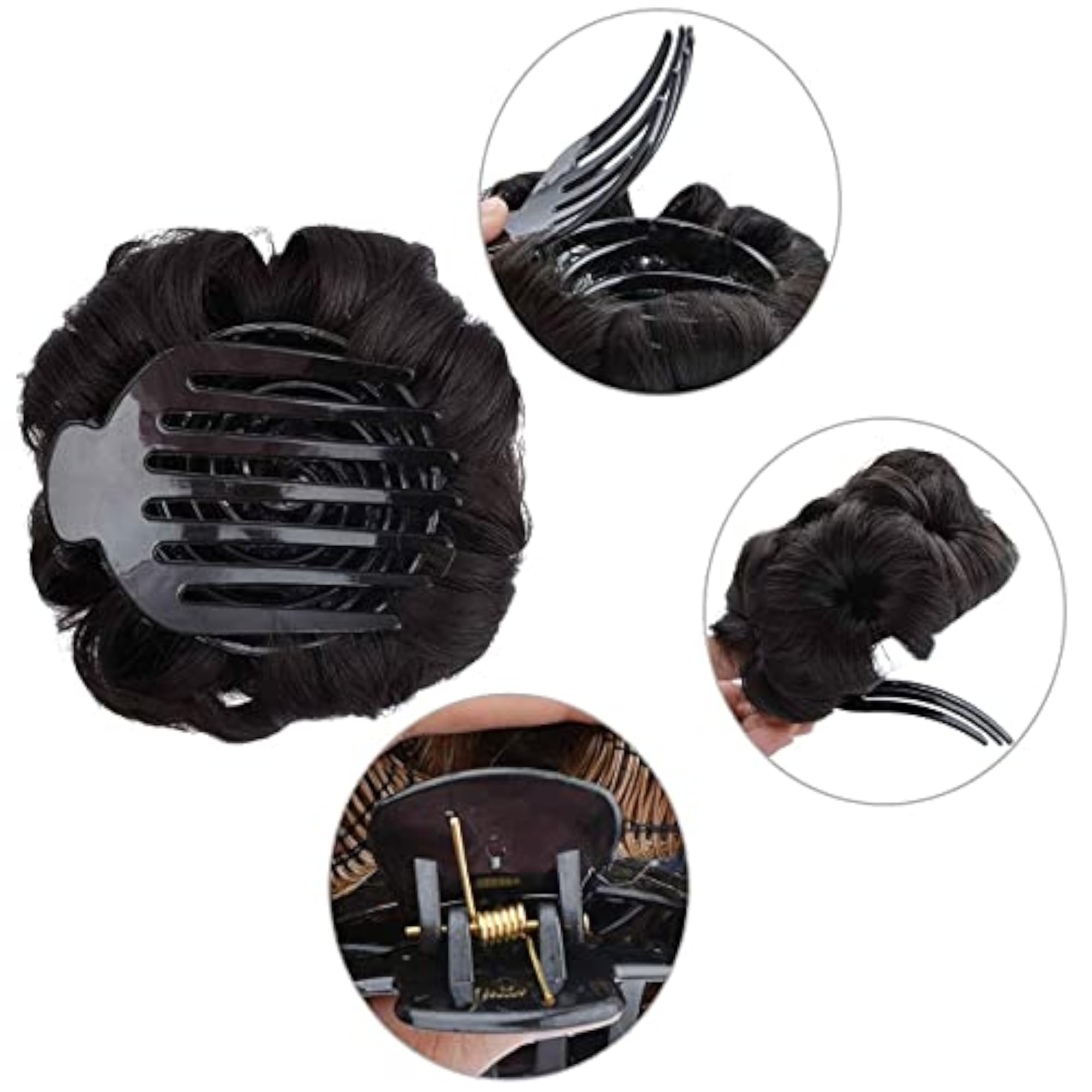 Synthetic Natural Brown Hair Extension Clutcher Juda for Women