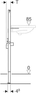 Geberit Duofix Basic 458404001 Mounting Part for Wash Basin Single-Holed Row 112 cm
