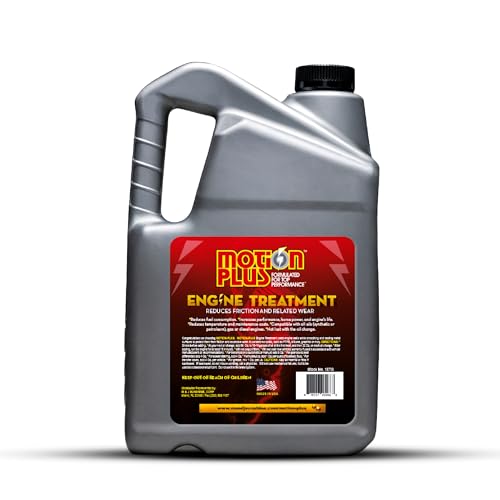 Motion Plus Engine Treatment – Heavy Duty Metal Treatment & Super Lubricant for Gasoline & Diesel Engines, Reduces Friction, Heat & Wear, Increase Horsepower, Engine Performance & Longevity – 1 Gallon