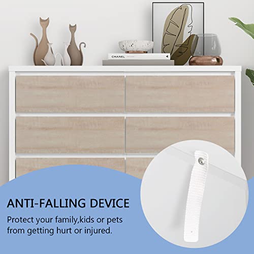 Ltmeuty Dresser For Bedroom - Modern Bedroom Dresser With 6 Drawers, Wooden Horizontal Dresser, Chest Of Dresser #TOP5