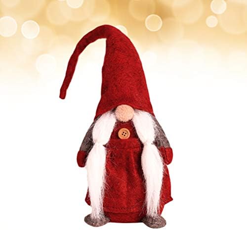 BESTOYARD Christmas Gnome Swedish Scandinavian Santa Tomte Nisse Festival Decoration Supplies Plush Doll Gift(Red)