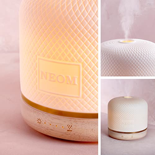 Neom – Wellbeing Pod Luxe | Premium Ceramic Ultrasonic Essential Oil Diffuser, 350Ml | Ceramic Cover, Remote Control, Led Light & Timer | Aromatherapy Diffuser | Home Fragrance… #TOP1