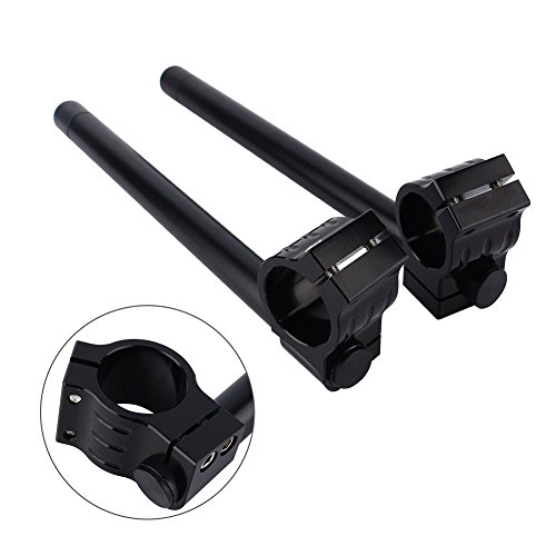 41Mm Fork Clip-Ons Handle Bars Cnc Riser Regular Handlebar (Black) #TOP1