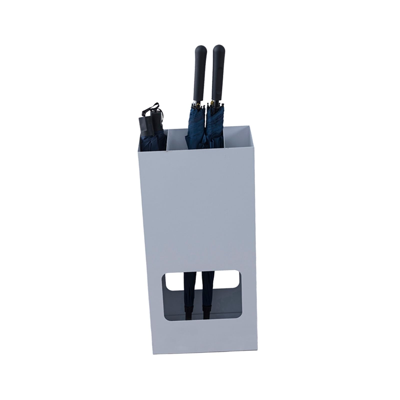WXPGFEQ Hollow Umbrella Stand Rack with Handle, 3 Compartments Umbrellas Holder for Hallway Entryway Office