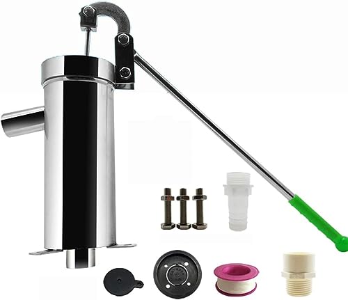 Stainless Steel Home Manual Water Pump Domestic Oil Pump Well Hand Shake Suction Pump Thickness 1.3MM Lift 10M