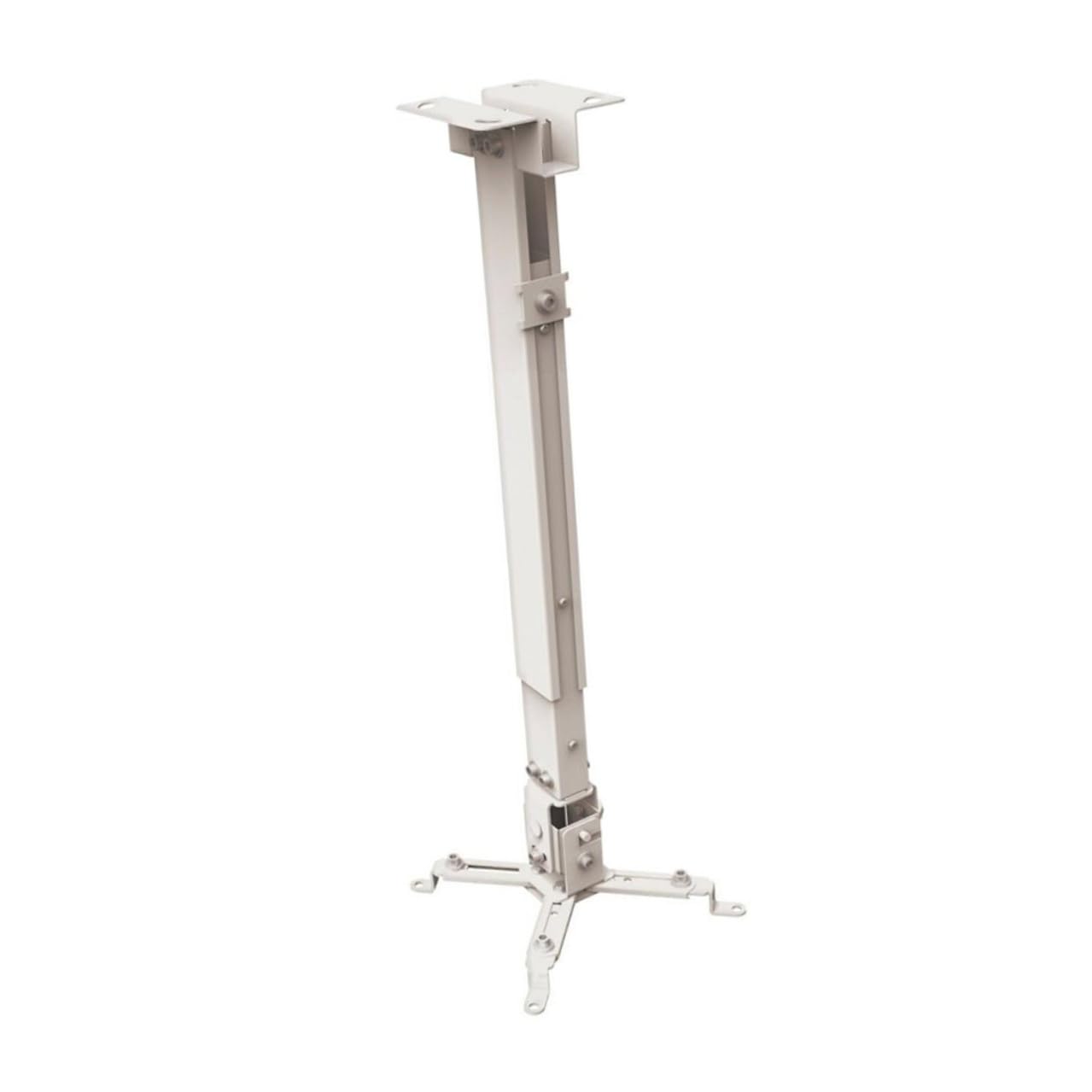GALPADA Supporto da Soffitto per Proiettore in Ferro Bianco, Inclinabile e Regolabile 4 Bracci Articolati, Capacità 15kg, per Installazione a Soffitto