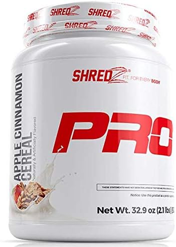 SHREDZ Whey Protein Powder, Delicious Apple Cinnamon Cereal - 2 Pound for Mass and Lean Muscle - Best Tasting …