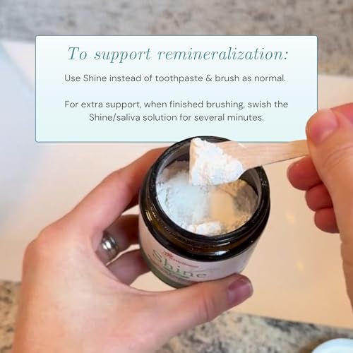 orawellness shine remineralizing tooth powder with hydroxyapatite made in the usa flouride free tooth repair natural teeth whitening powder teeth polish amp stain remover cinnamon