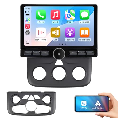 for Dodge Ram Radio 1500/2500/3500 Car Stereo 2013-2018|2019-2024 Classic | Manual/Auto AC |Wireless CarPlay Android Auto| Single Knob Keybutton Touch Screen| Android 13.0 |Steering Wheel Control