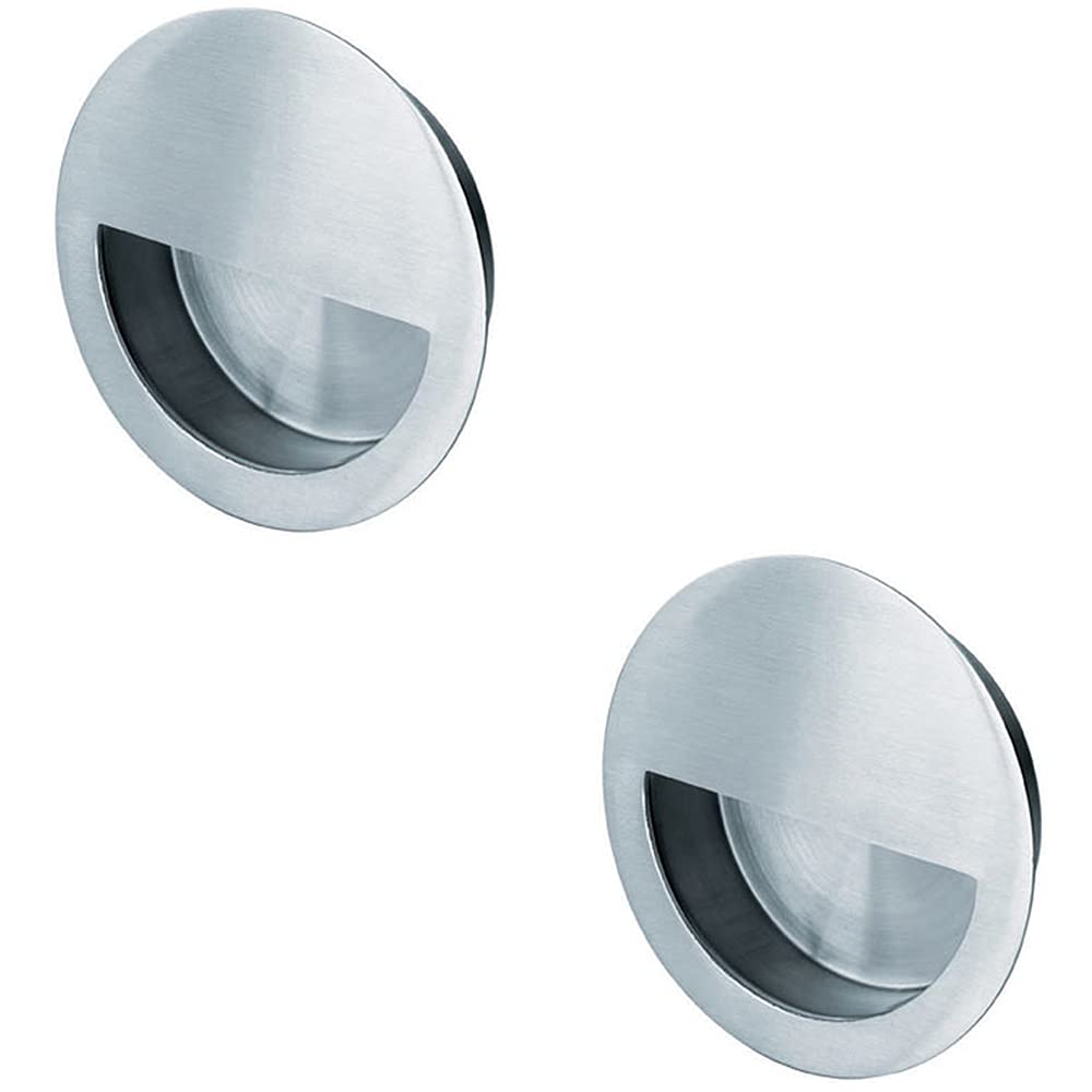 Buy 2 Pack Circular Low Profile Recessed Flush Pull 90mm Diameter