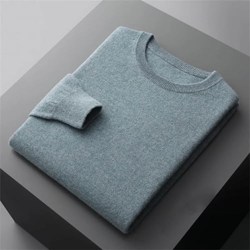 Wool Men's Sweater O-Neck Knitted Long-Sleeved Men's Pullover Basic Solid Color Casual top2