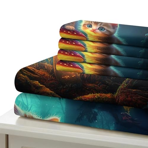 Housse de couette chatons mignons 3D super king size avec impression inaltérable haute définition - 7