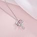 Imagen de FGUUTYM Dainty Necklace for Women Adjustable 925 Silver Heart Shaped Zircon Necklaces Womens Jewelry Gift Cadenas Graduación