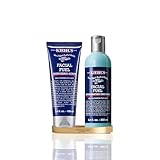 Kiehl's Facial Fuel Exfoliating Face Scrub 100ml & Facial Fuel Energizing Face Wash 250ml, Men's Cleanser with Caffeine, Vitamin E & Menthol