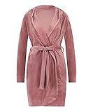 HUNKEMÖLLER Kurzer Bademantel Velours - Wistful Mauve - M/L
