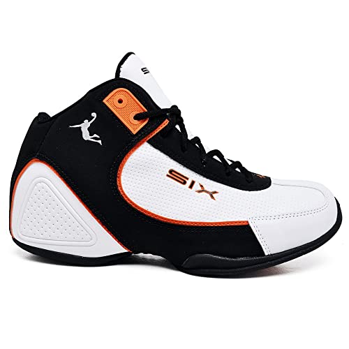 Tênis Basquete Masculino Six Street Charger Bco-Laraj 42080 Branco/Laranja Cor:Branco/Laranja;Tamanh