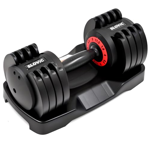 SLOVIC Adjustable Dumbbell 11.5kg | Dumbbells - Gym equipment for...