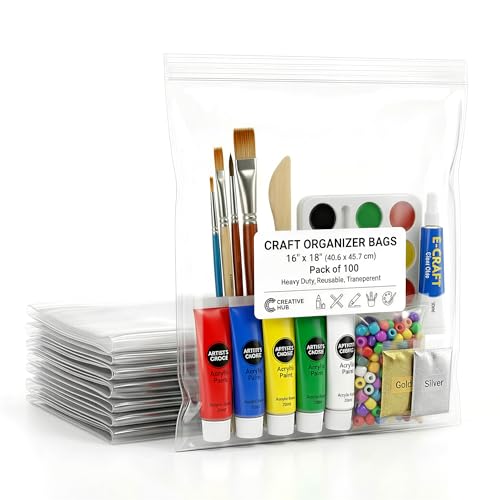 UFCOELPT 3 Gallon Large Zipper Bags for Storage 16" x 18" Zip Bags