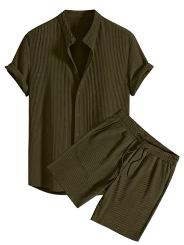 GRECIILOOKS Co-ord Set for Men – T-Shirt & Shorts Nightwear Set |...