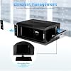 4U Wall Mount Network Server Cabinet, Server Rack Enclosure with Lockable Glass Door & Removable Side Panels Data Cabinet Rack for Offices Schools IT Equipment Black 23.62 * 17.72 * 9.45in