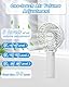iEGrow Handventilator Tragbarer Mini Ventilatoren USB Wiederaufladbarer [2-9 Betriebsstunden] 3 Geschwindigkeiten Aufladbarem Batterie für Reisen Zuhause (Weiß)