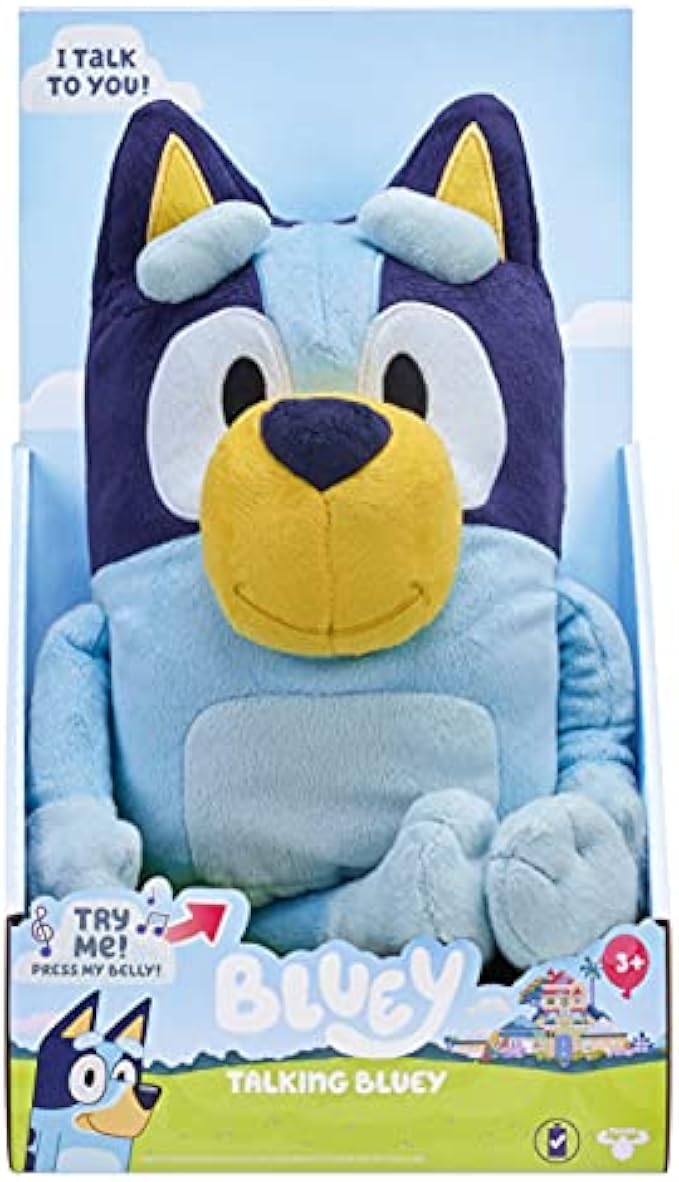 Bluey - 13" Talking Bluey Plush - Interactive - Sing Along with Bluey, 9 Different Phrases