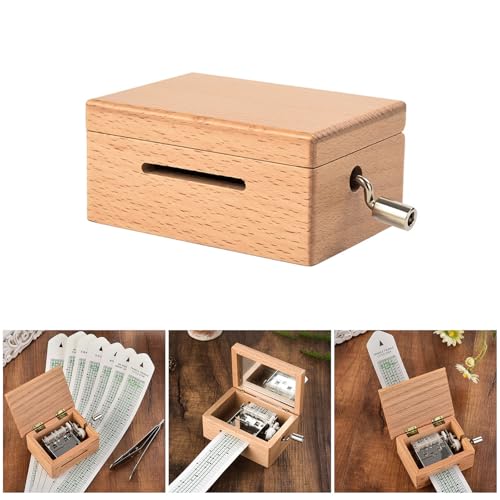 Caja de música de manivela de 15 notas para componer canciones en casa 3