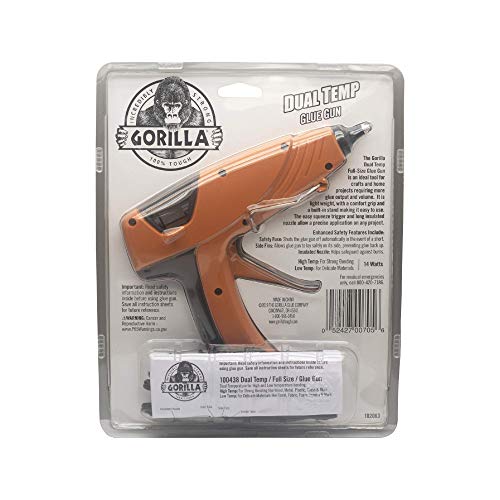 Gorilla Dual Temp Full-Size Hot Glue Gun Kit With 45 Hot Glue Sticks #TOP2