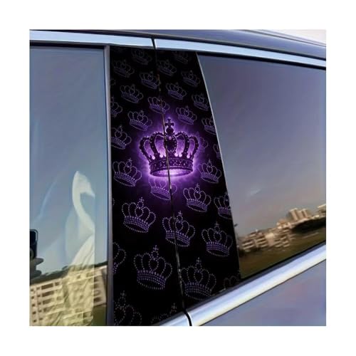 Autocollant de pilier de porte voiture couronne en film brillant