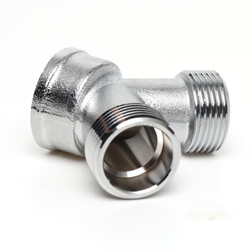OPERMAXER 2-Way Brass Y Splitter, G 3/4 Inch Water Connection Distributor, for Two Inlet Hoses Washing Machine, Dishwasher - Image 2