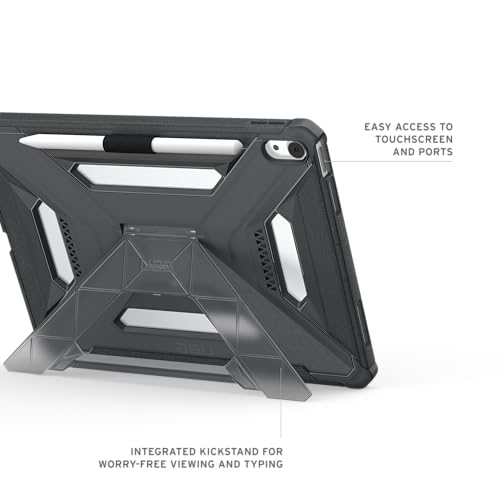 Image of Urban Armor Gear UAG Designed for iPad Air 11 inch Case (8th /7th /6th Gen, M5 /M4 /M2) (A3360, A3361, A3362) Scout Plus Rugged Protective Cover with Kickstand and Pencil Holder - Translucent Ash Grey
