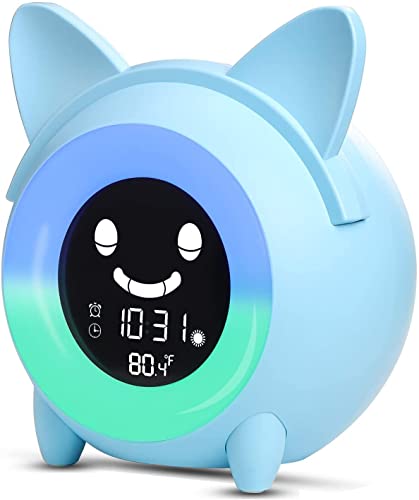 El regalo perfecto: reloj despertador digital entrenador de sueño con luz nocturna multicolor