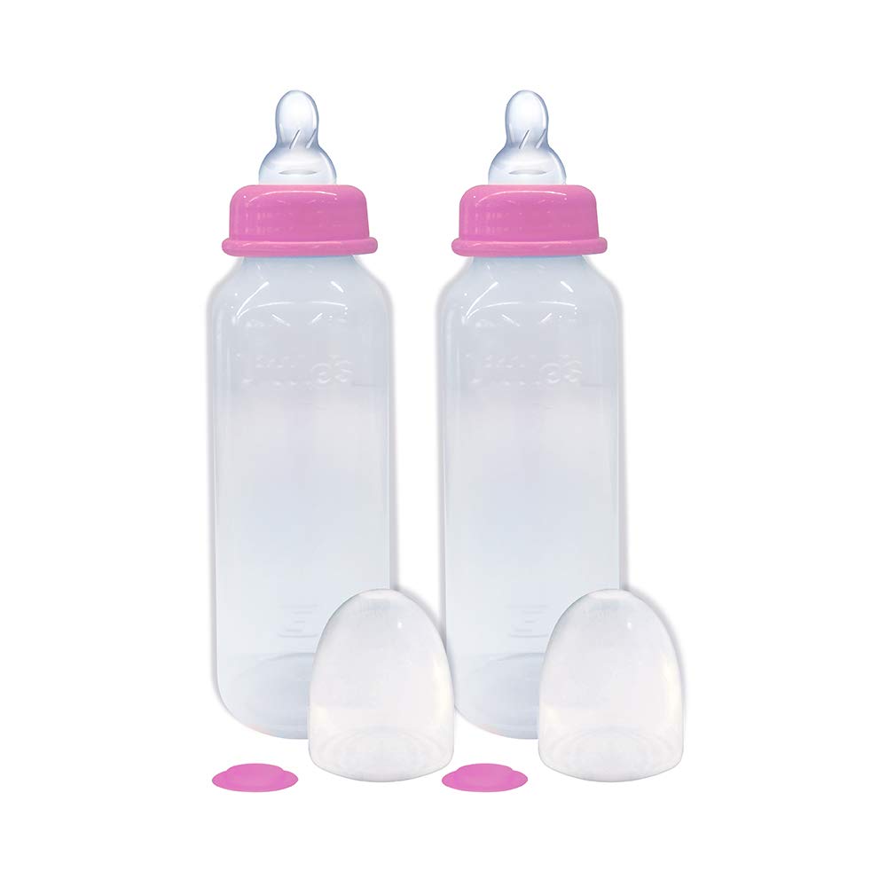 Little's Classic Maxi Feeding Bottle - Pink (Pack of 2)