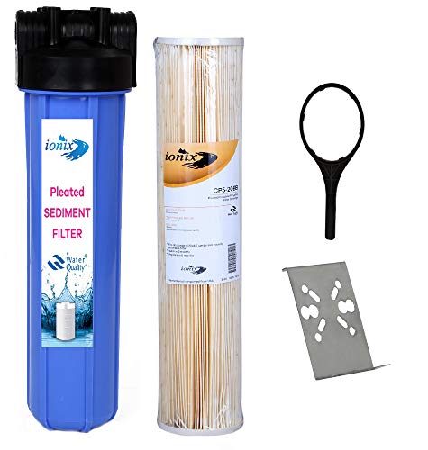 Image of IONIX Pleated Water Filters for Whole House Water filteration, Tank Water Filter /Tank Filter for Overhead Tank, Upto 1 micon Filteration Rating (IONIX Pleated filteration System)