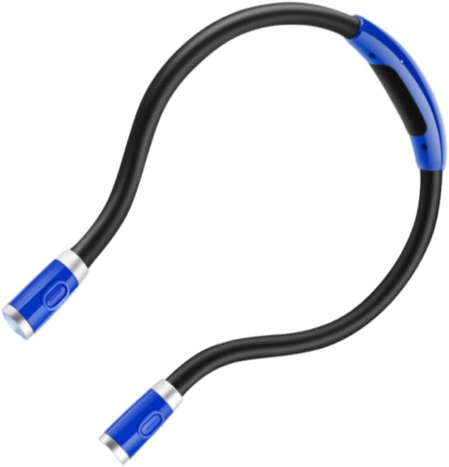 Rechargeable USB Book Reading Lamp with Eye Protection in Black Blue Color Lights Compatible with Most Books(Black)