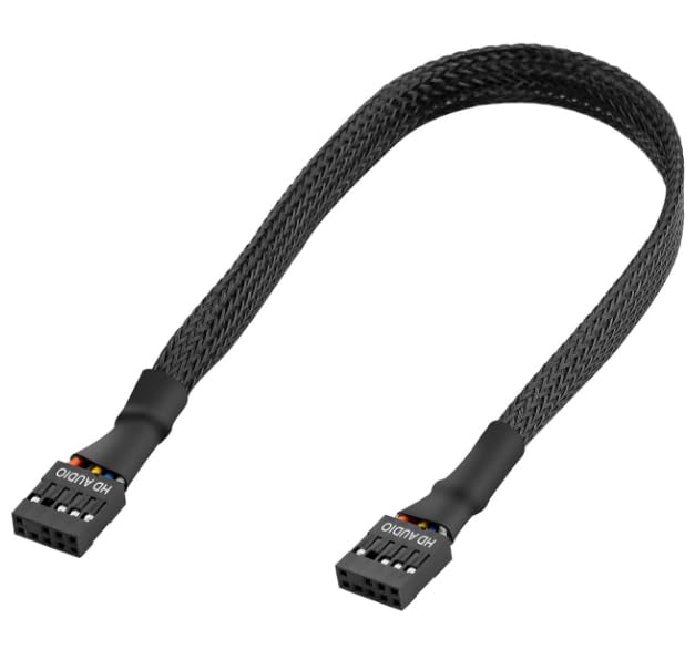 Cable Extensor de Audio HD 9 Pin 30cm Hembra a Hembra miniatura 1