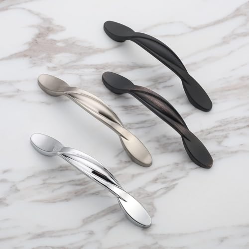 Image of Asidrama 20 Pack 3 Inch(76mm) Brushed Nickel Cabinet Pulls Heavy-Duty Solid Kitchen Cabinet Handles Satin Nickel Drawer Hardware for Bathrooms Cupboard